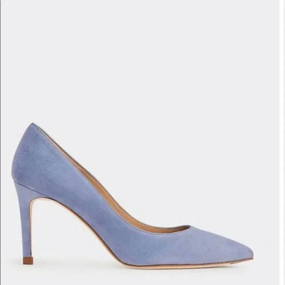 LK Bennett Shoes - L. K. Bennett London Floret cornflower suede pointed toe stiletto pump heels